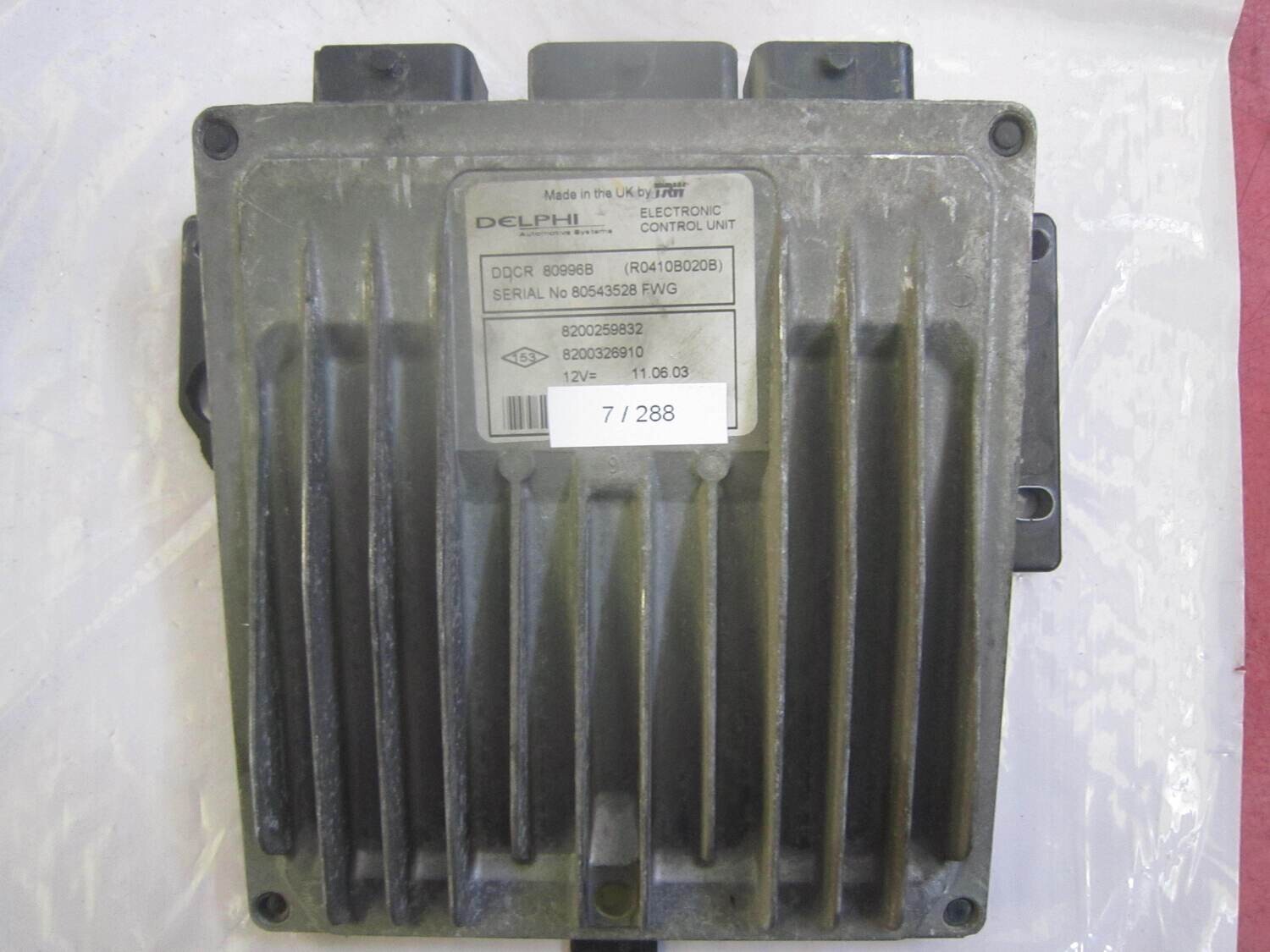 7-288 Centralina Motore Delphi R0410B020B 8200259832 8200326910 80996B NISSAN Diesel MICRA 1.5