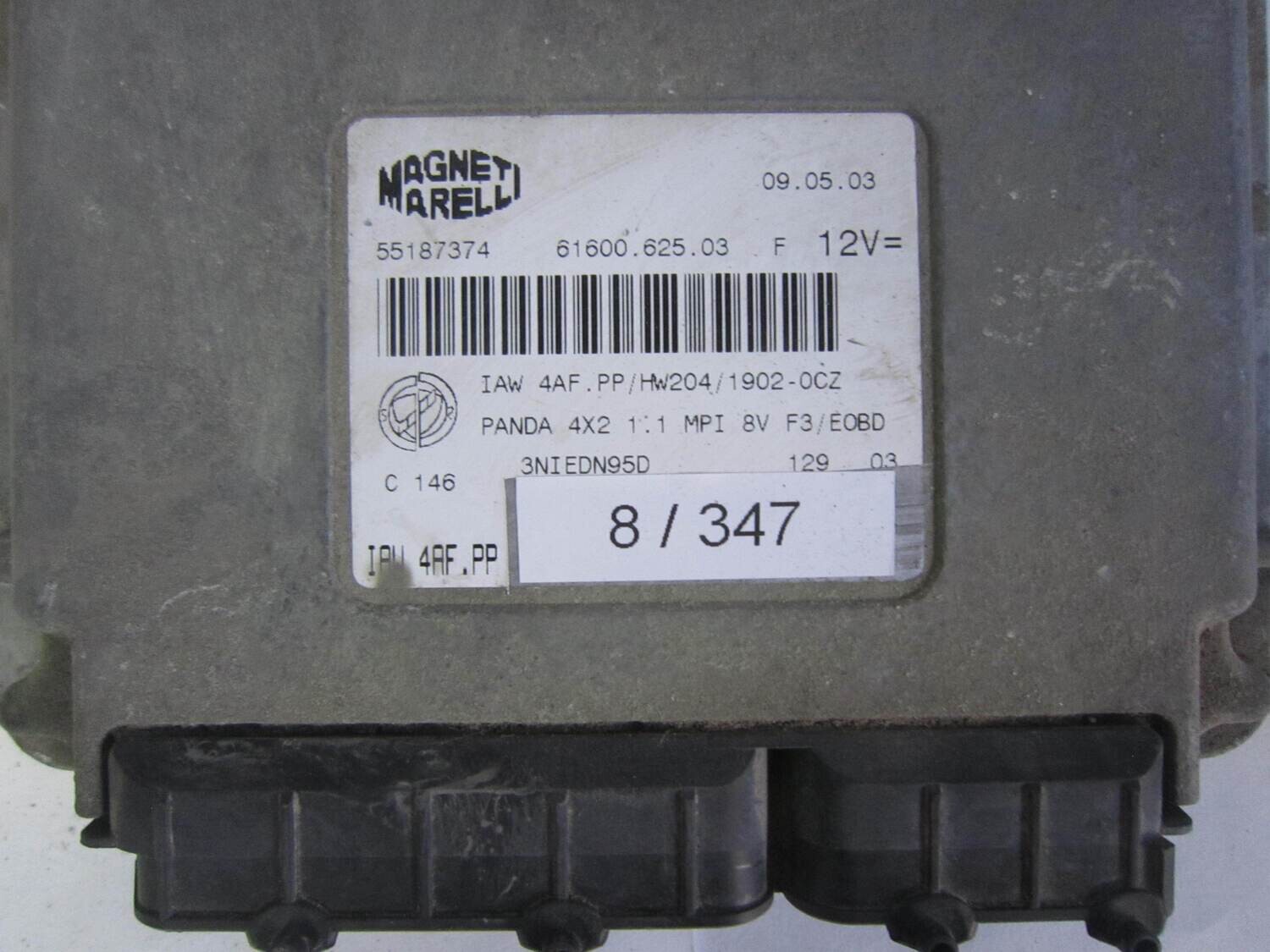8-347 centralina motore magneti marelli 55187374 61600.625.03  iaw 4af.pp hw204/1902-ocz alfa romeo / fiat / lancia panda