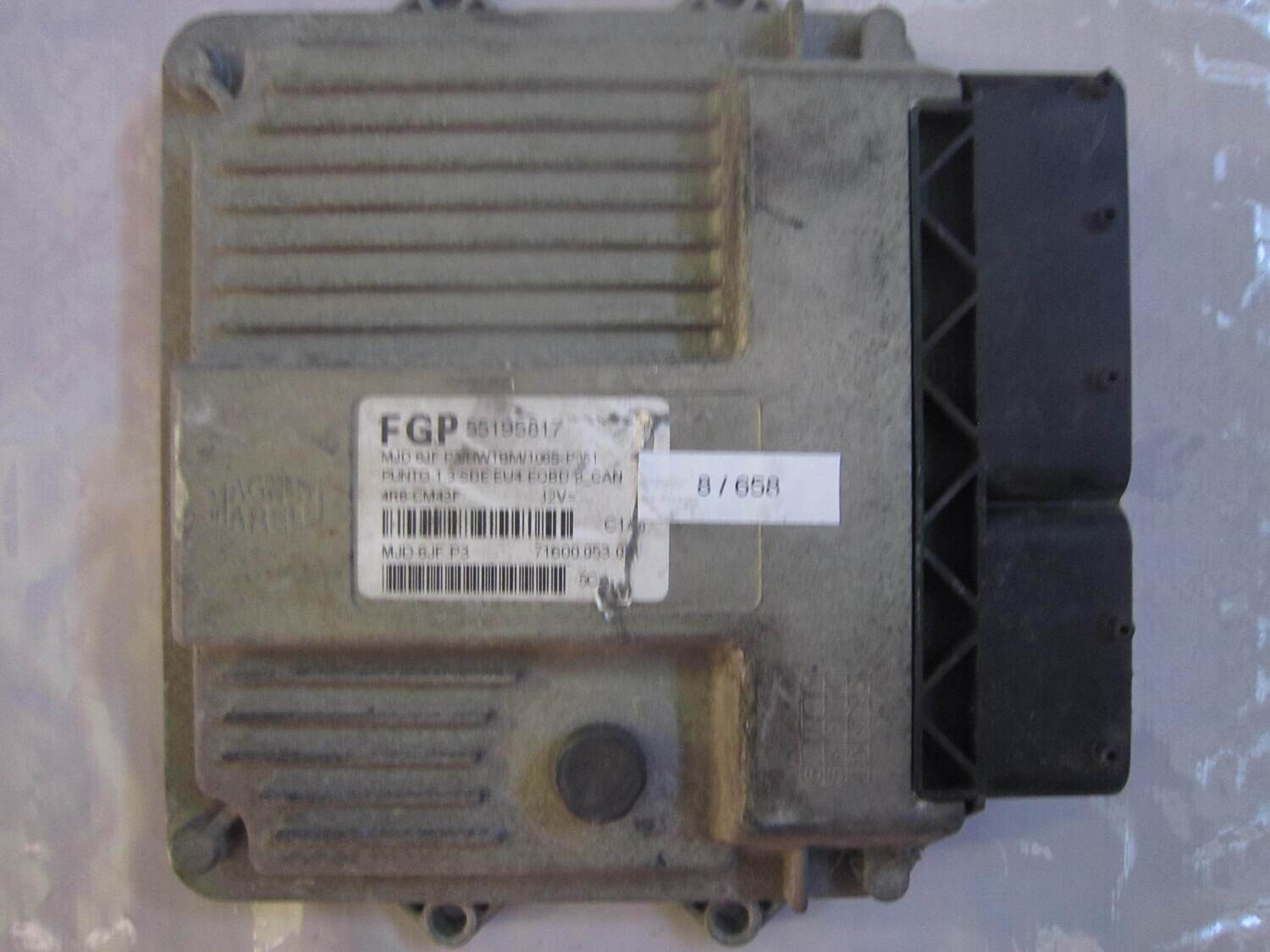 8-658 Centralina Motore Magneti Marelli 55195817 MJD 6JF.P3 MJD6JFP3 71600.053.00 HW1BM/1065-P350 ALFA ROMEO / FIAT / LANCIA Diesel PUNTO 1.3