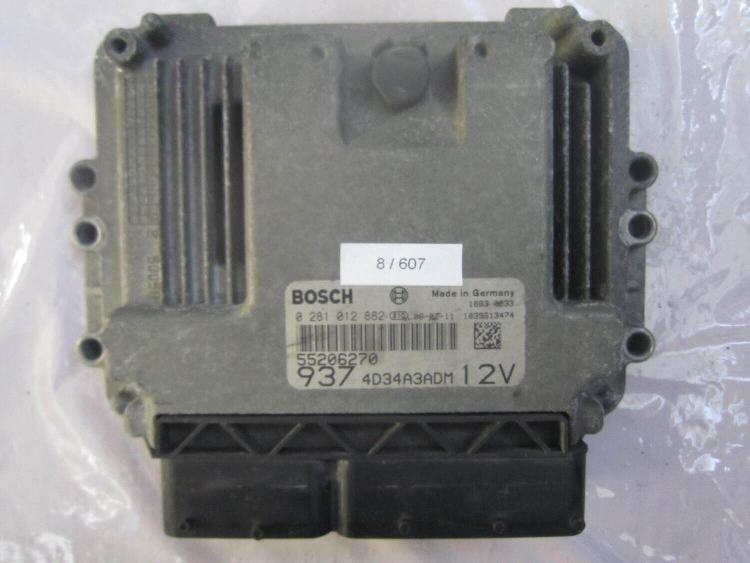 8-607 Centralina Motore Bosch 0 281 012 882 0281012882 55206270 1039S13474 937 4D34A3ADM 12V ALFA ROMEO / FIAT / LANCIA Diesel 147 1.9