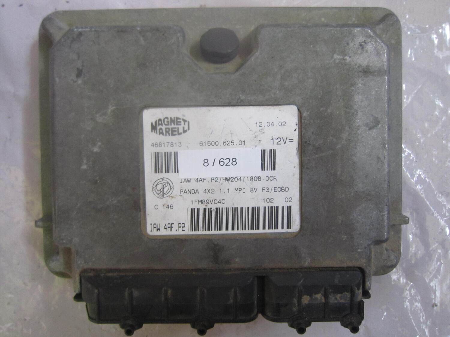 8-628 Centralina Motore Magneti Marelli 46817813 61600.625.01 6160062501 IAW 4AF.P2 HW204/1808-OCR ALFA ROMEO / FIAT / LANCIA Benzina PANDA 1.1