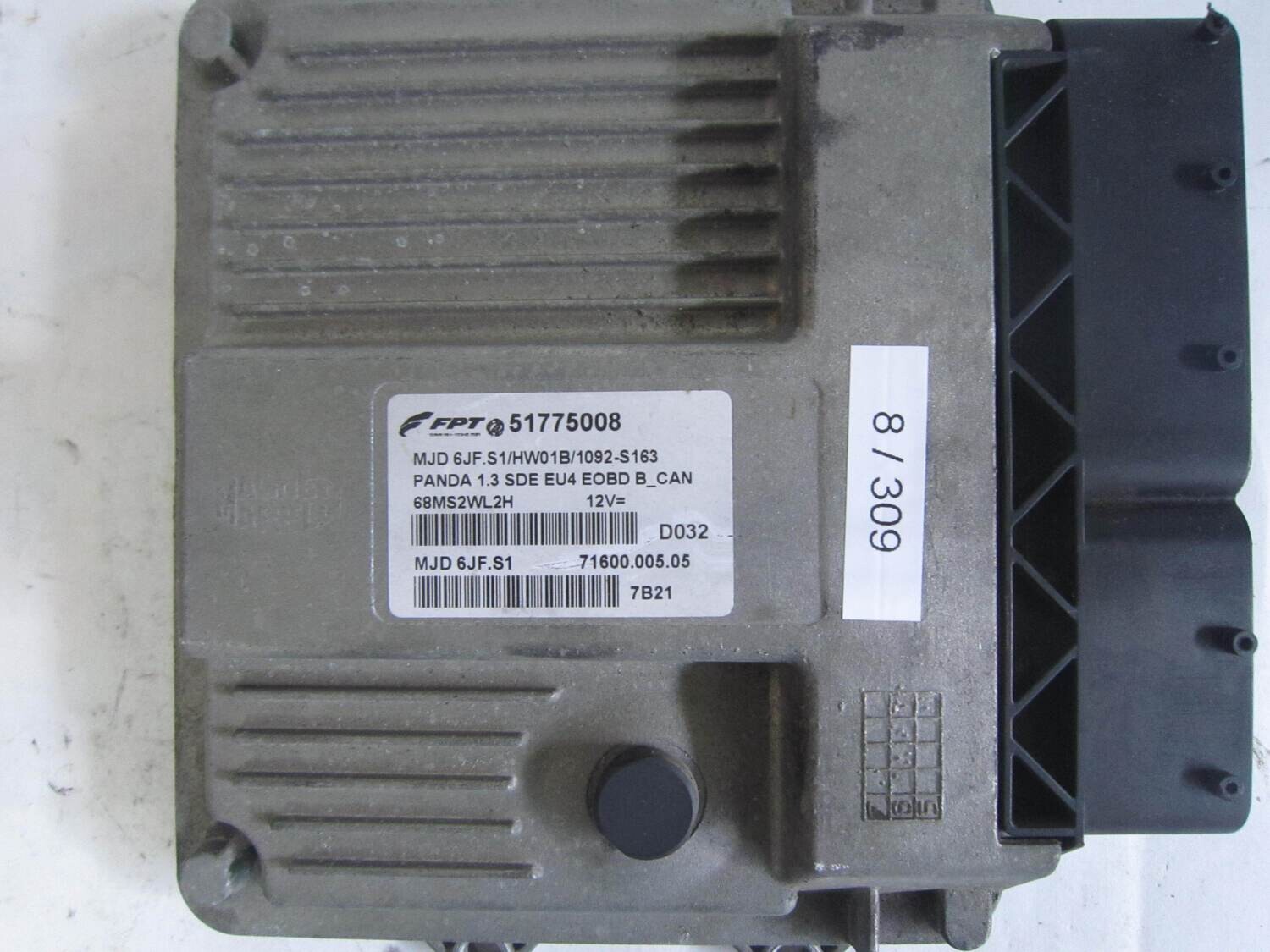8-309 Centralina Motore Magneti Marelli  51775008 MJD 6JF.S1 MJD6JFS1 68MSPAB5H  71600.005.04 7160000504 HW01B/1092-S163 ALFA ROMEO / FIAT / LANCIA  PANDA 1.3 MULTIJET