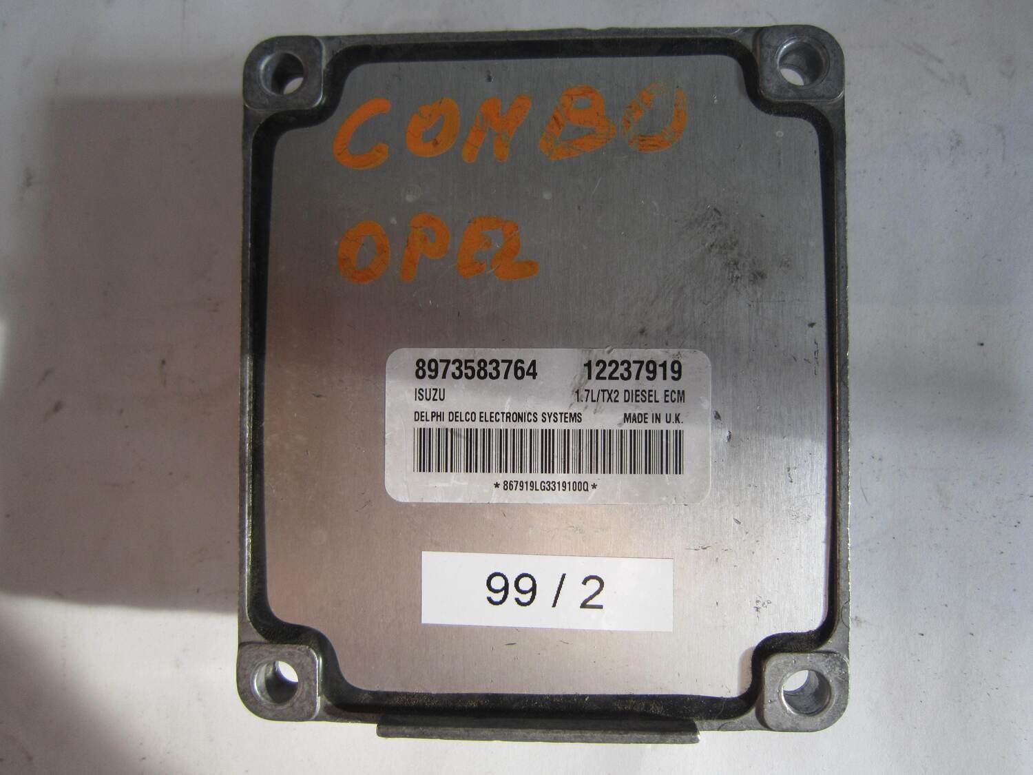 99-2 Centralina Motore Isuzu 8973583764 12237919 1.7L/TX2 OPEL Benzina VARIE