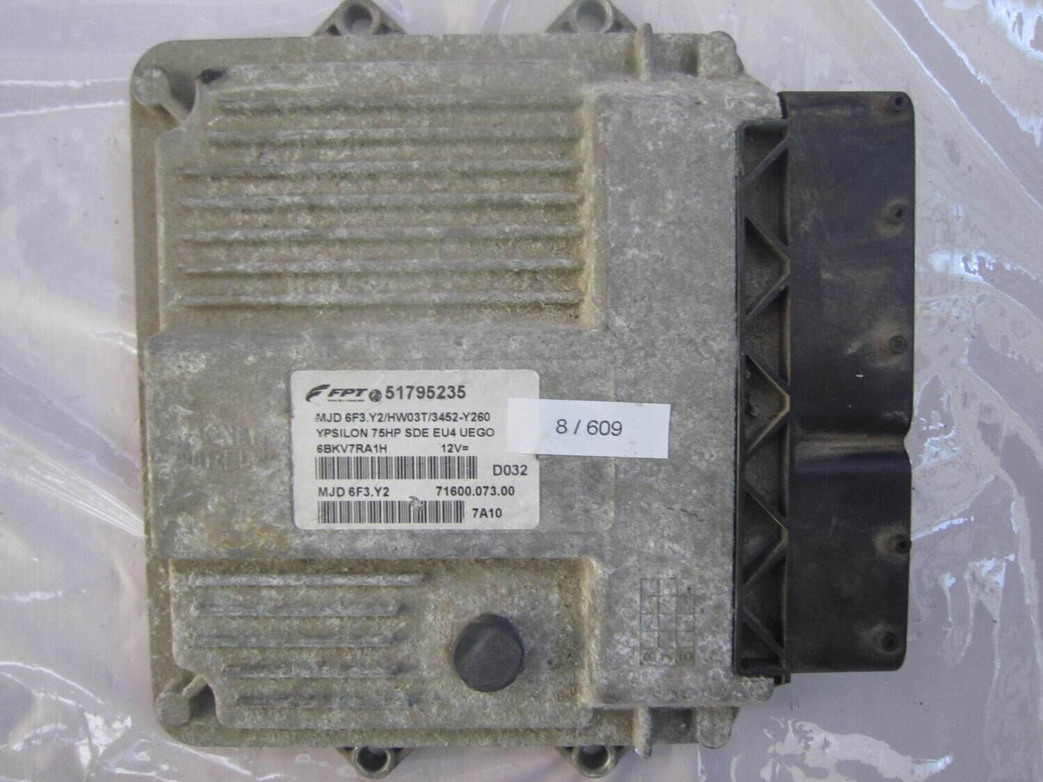 8-609 Centralina Motore Magneti Marelli 51795235 71600.073.00 7160007300 MJD 6F3.Y2 YPSILON 75HP SDE EU4 UEGO ALFA ROMEO / FIAT / LANCIA Diesel YPSILON