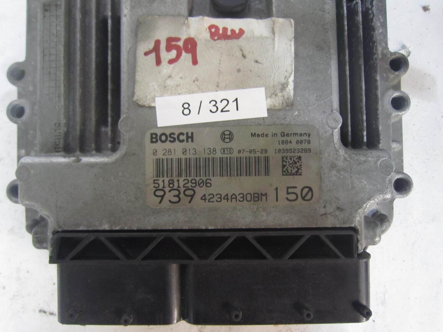 8-321 centralina motore bosch 0281013138 0 281 013 138 51812906  1039s23289  939 4234a30bm 150 9394234a30bm150  1  alfa romeo / fiat / lancia diesel 159   1.9