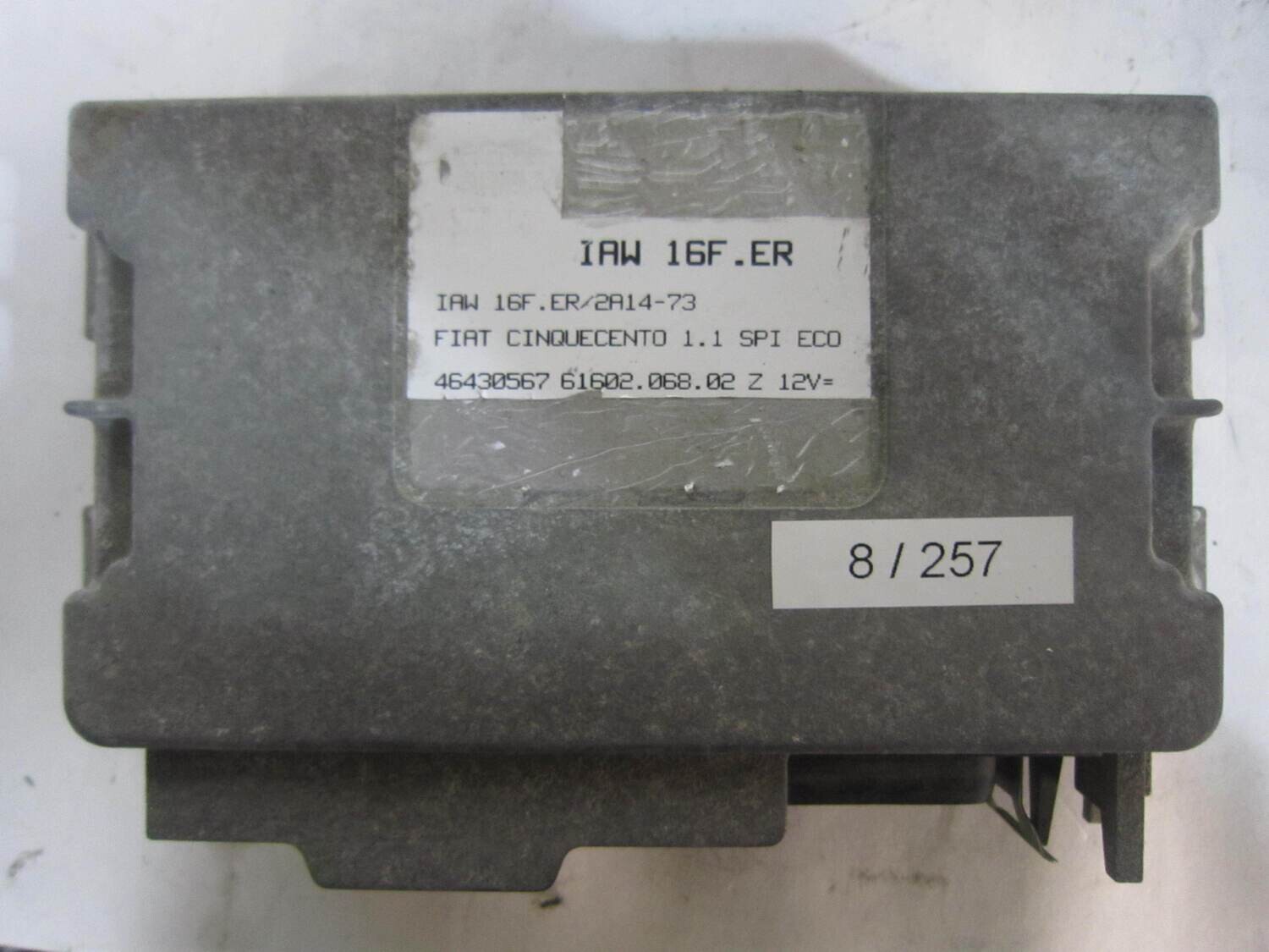 8-257 Centralina Motore Magneti Marelli IAW16FER IAW 16F.ER 46430567  61602.068.02 6160206802     ALFA ROMEO / FIAT / LANCIA  500 1.1
