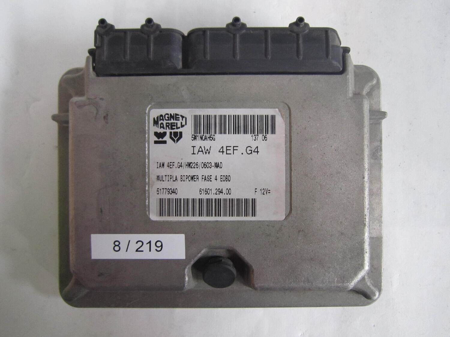 8-219 Centralina Motore Magneti Marelli IAW4EFG4 IAW 4EF.G4 61601.294.00 6160129400 51779340      ALFA ROMEO / FIAT / LANCIA  MULTIPLA  BIPOWER