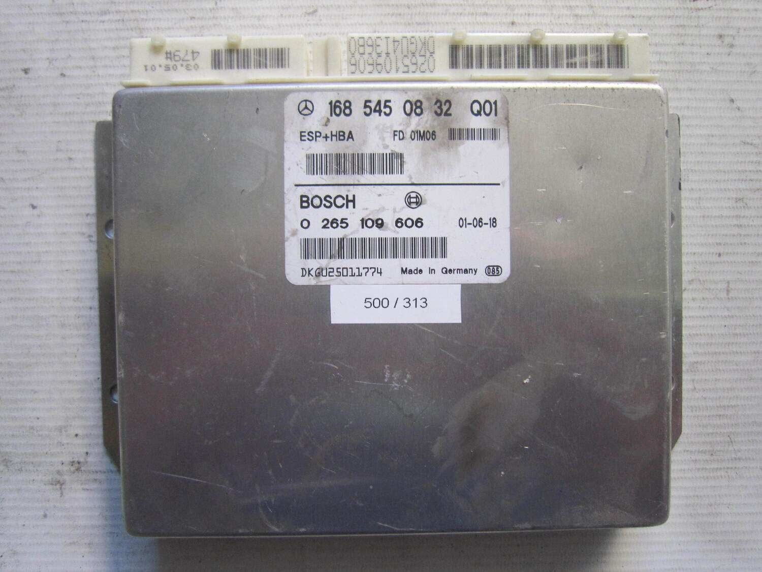 500-313 Centralina ABS ESP HBA Bosch 0 265 109 606 0265109606 168 545 08 32 Q01 1685450832Q01 MERCEDES BENZ Generica CLASSE A