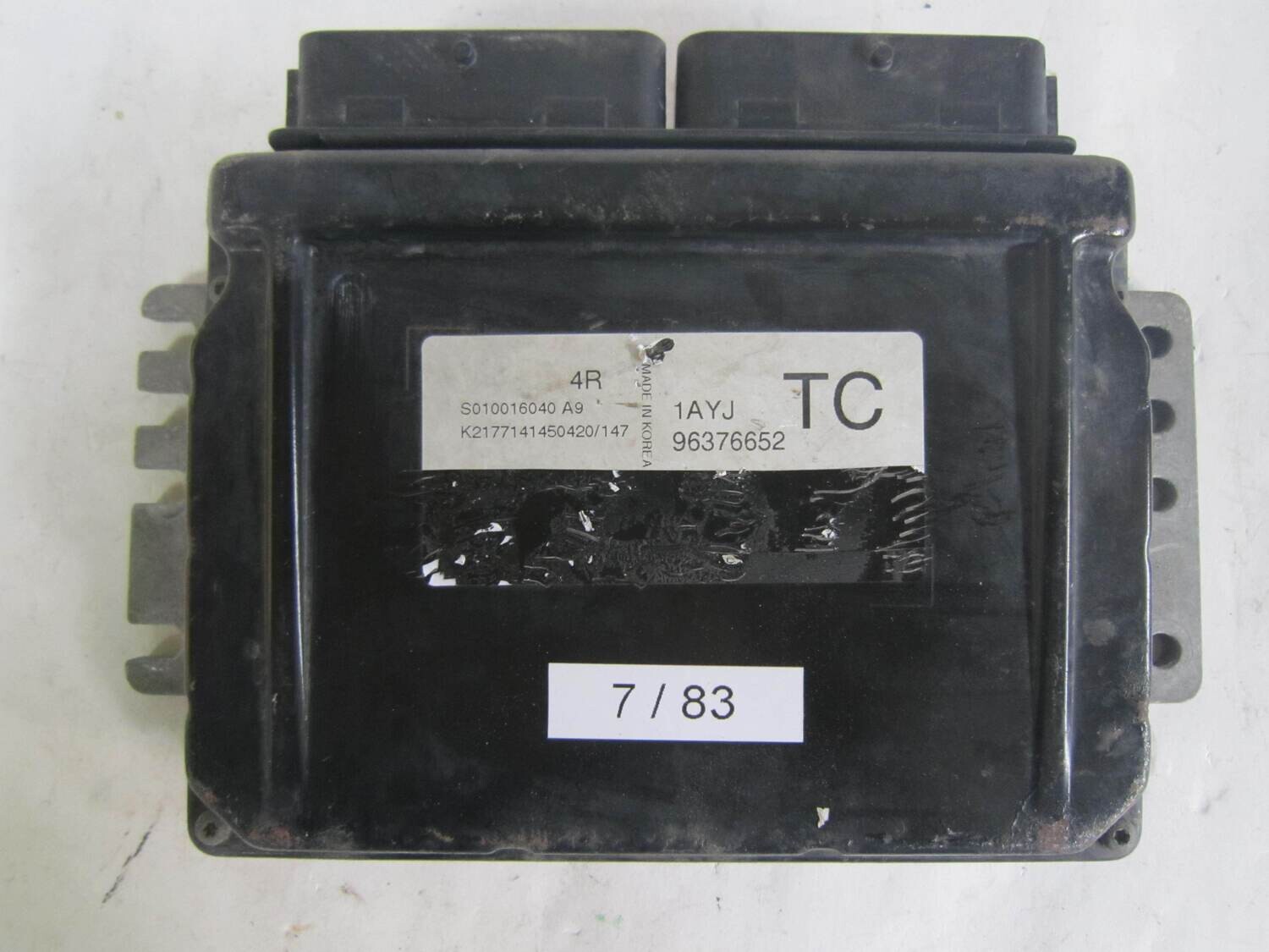 7-83 Centralina Motore Chevrolet  96376652 S010016040 A9 S010016040A9 1AYJ TC 1AYJTC 4R    CHEVROLET  KALOS 1.2