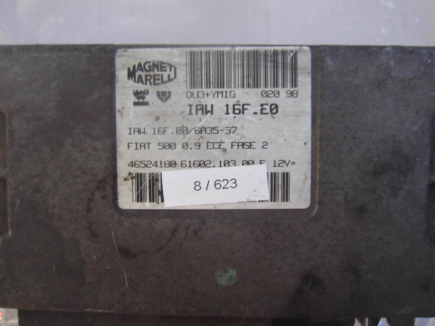 8-623 Centralina Motore Magneti Marelli 46524180 61602.103.00 6160210300 IAW 16F.E0 ALFA ROMEO / FIAT / LANCIA Benzina 500 0.9