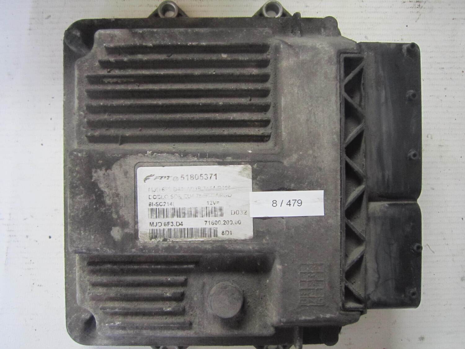 8-479 Centralina Motore Magneti Marelli 51805371 71600.200.00 7160020000 MJD 6F3.D4 HW03R/3454-L47 ALFA ROMEO / FIAT / LANCIA Diesel DOBLO' 1.3