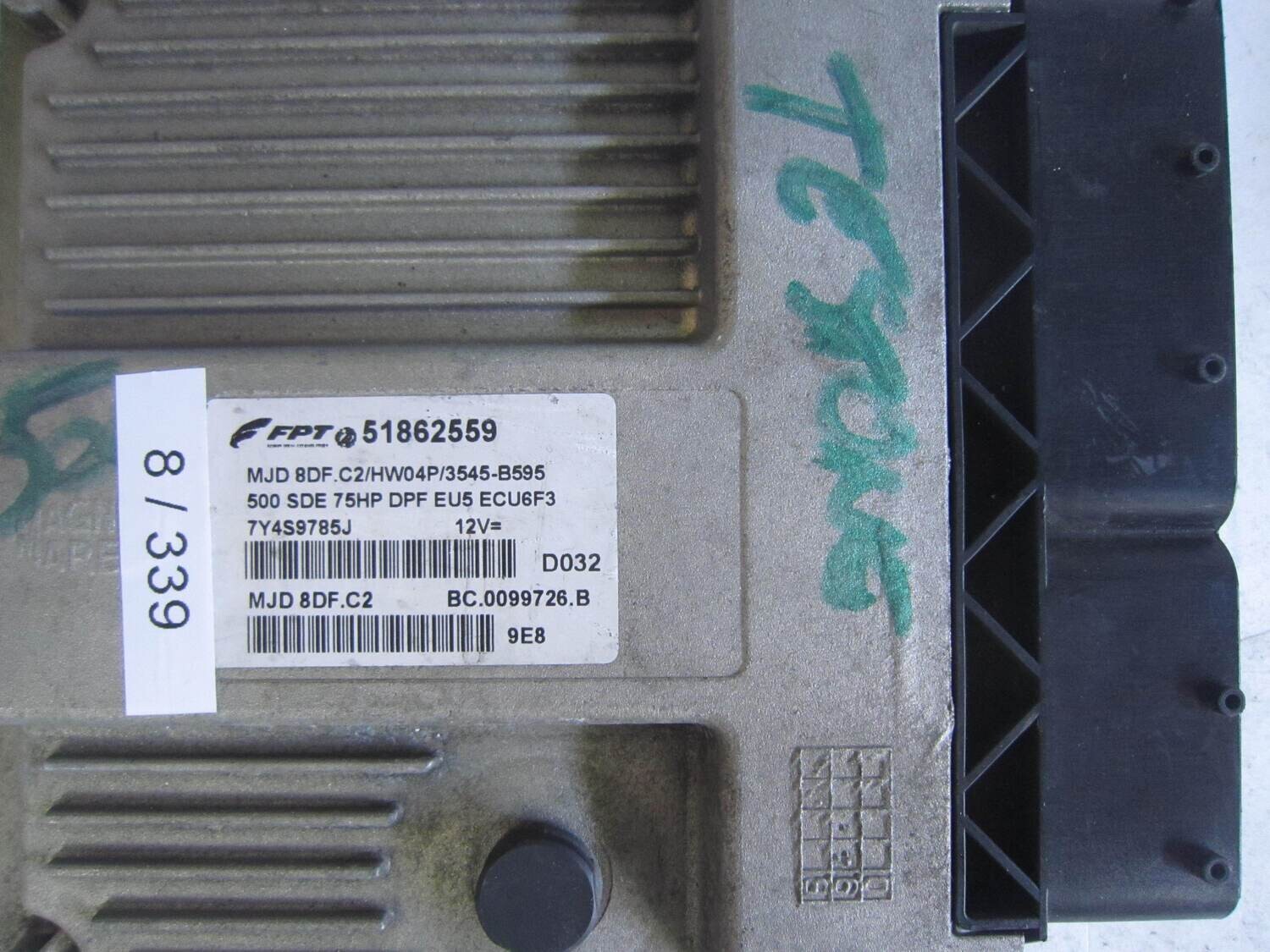 8-339 centralina motore magneti marelli 51862559 bc.0099726.b d032 mjd 8df.c2 hw04p/3545-b595 alfa romeo / fiat / lancia 500