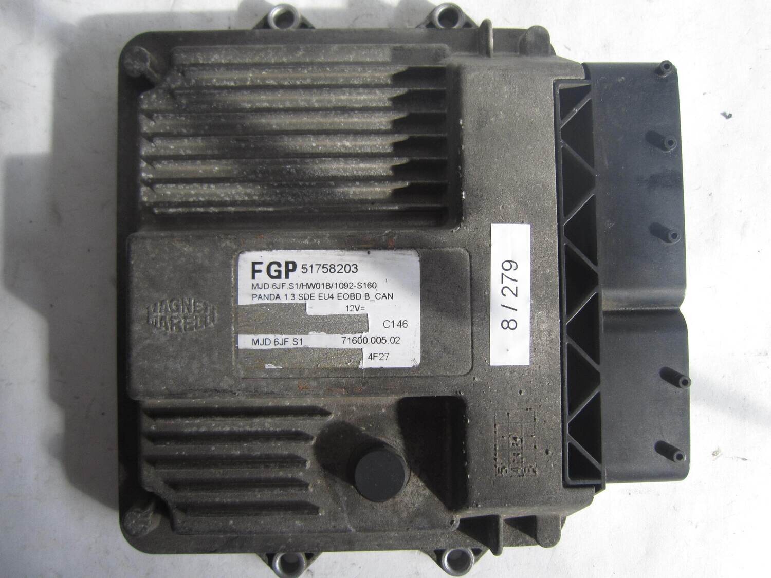 8-279 Centralina Motore Magneti Marelli  51758203 71600.005.02 7160000502 MJD 6JF.S1 MJD6JFS1     ALFA ROMEO / FIAT / LANCIA  PANDA 1.3 SDE EU4