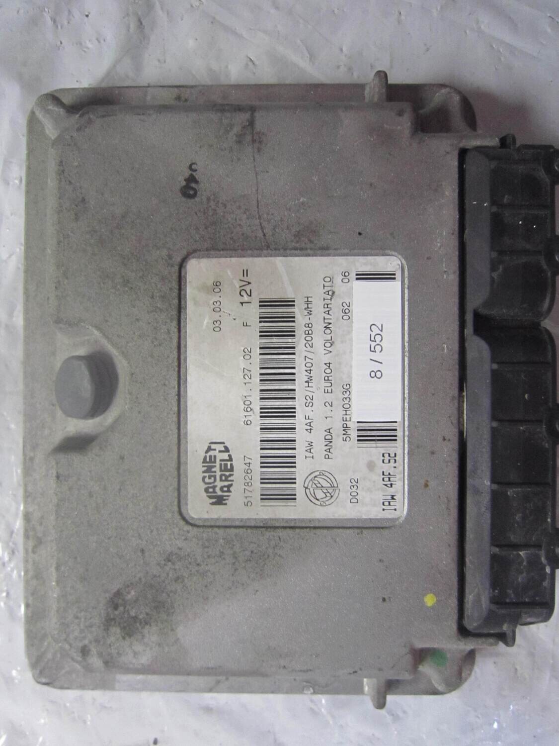 8-552 Centralina Motore Magneti Marelli 51782647 61601.127.02 6160112702 IAW 4AF.S2 ALFA ROMEO / FIAT / LANCIA Benzina PANDA 1.1