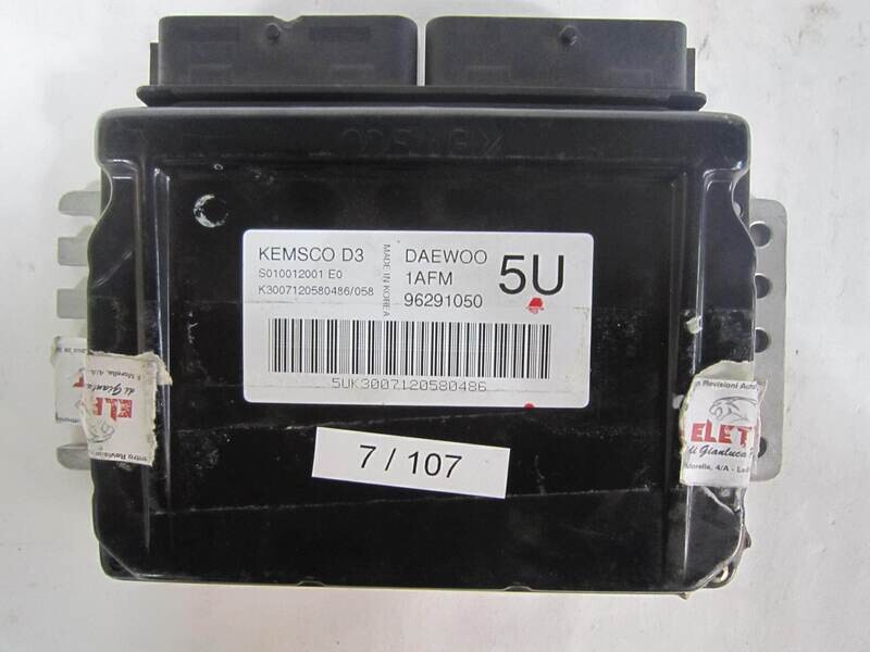 7-107 Centralina Motore Kemsco S010012001E0 S010012001 E0 1AFM 5U 1AFM5U 96291050      DAEWOO  MATIZ 1.0 BENZINA