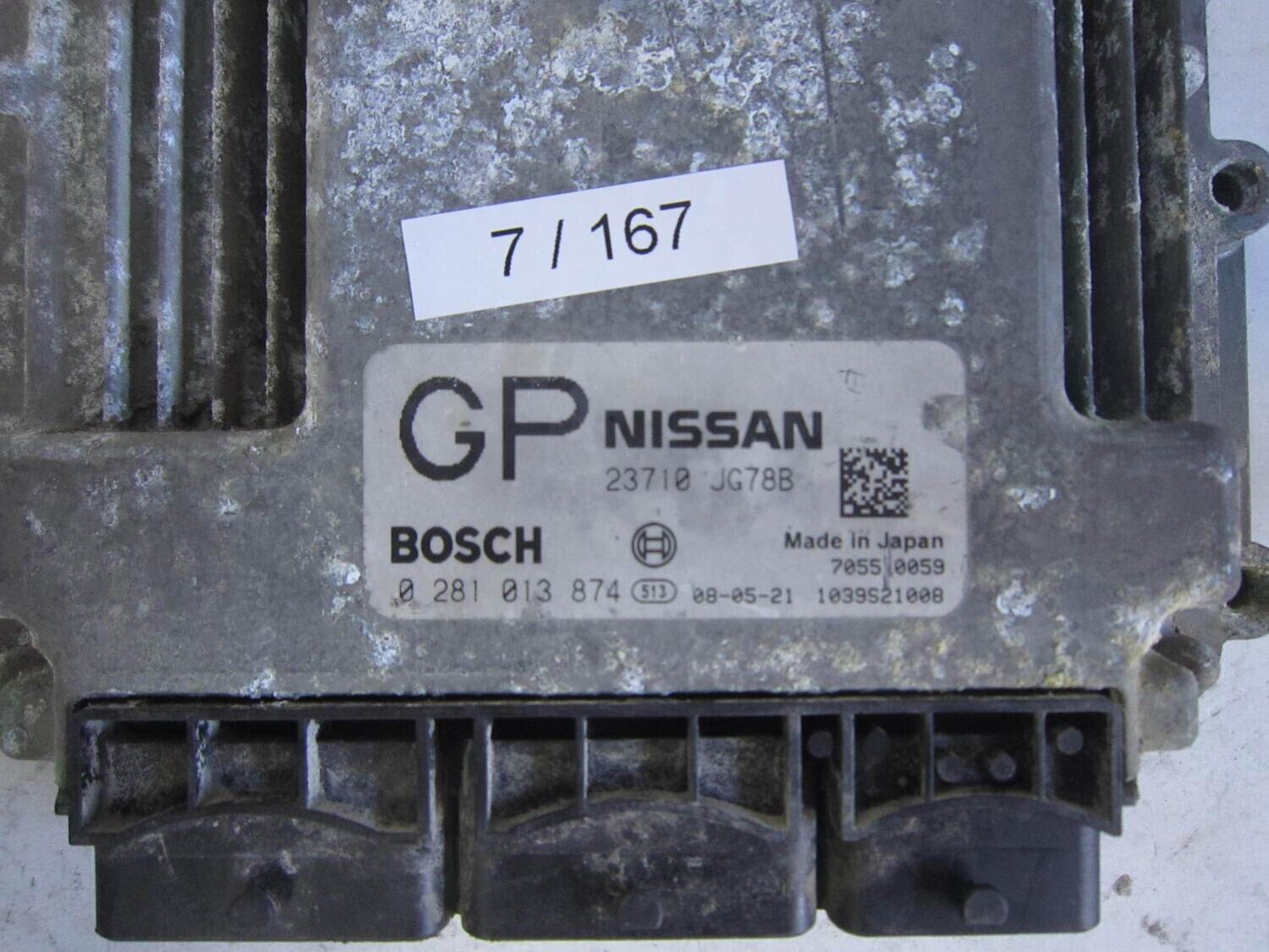 7-167 centralina motore bosch 0 281 013 874 23710 jg78b 1039s21008   nissan x-trail