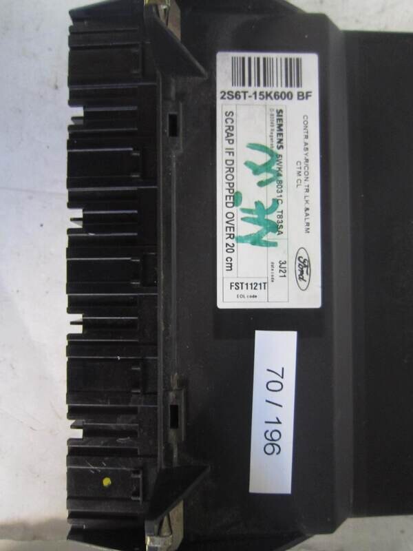 70-196 Centralina Modulo Confort Ford 5WK4 8031C 5WK48031C 2S6T-15K600-BF 2S6T15K600BF T83SA 3J21 Benzina FIESTA 1.4