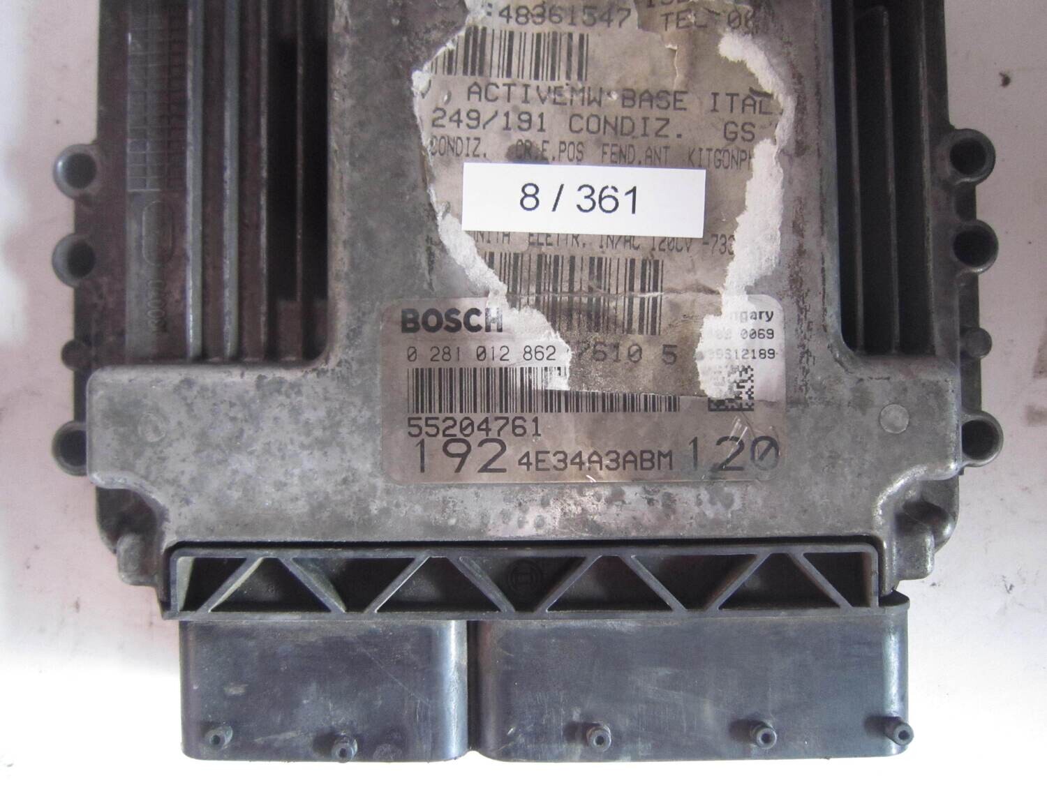 8-361 Centralina Motore Bosch 0 281 012 862 55204761 192 4E34A3ABM 120 ALFA ROMEO / FIAT / LANCIA Diesel VARIE 1.9