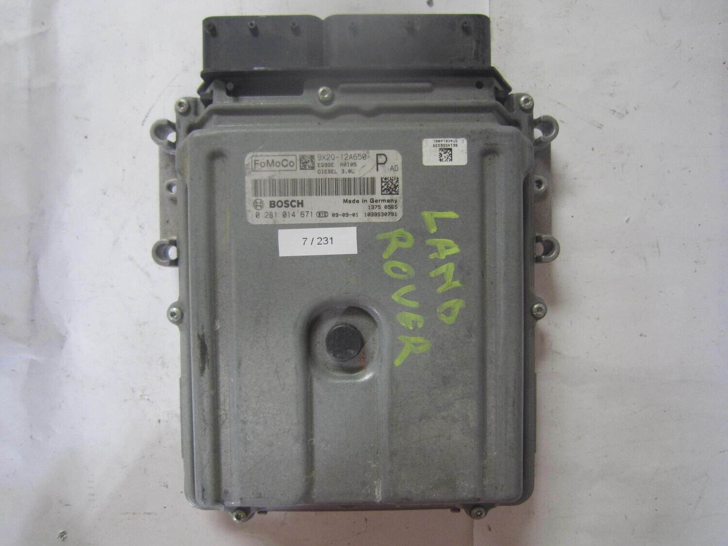 7-231 Centralina Motore Bosch 0 281 014 671 0281014671 9X2Q-12A650 9X2Q12A650 1039S30791 EQ9GE A0105 LAND ROVER VARIE