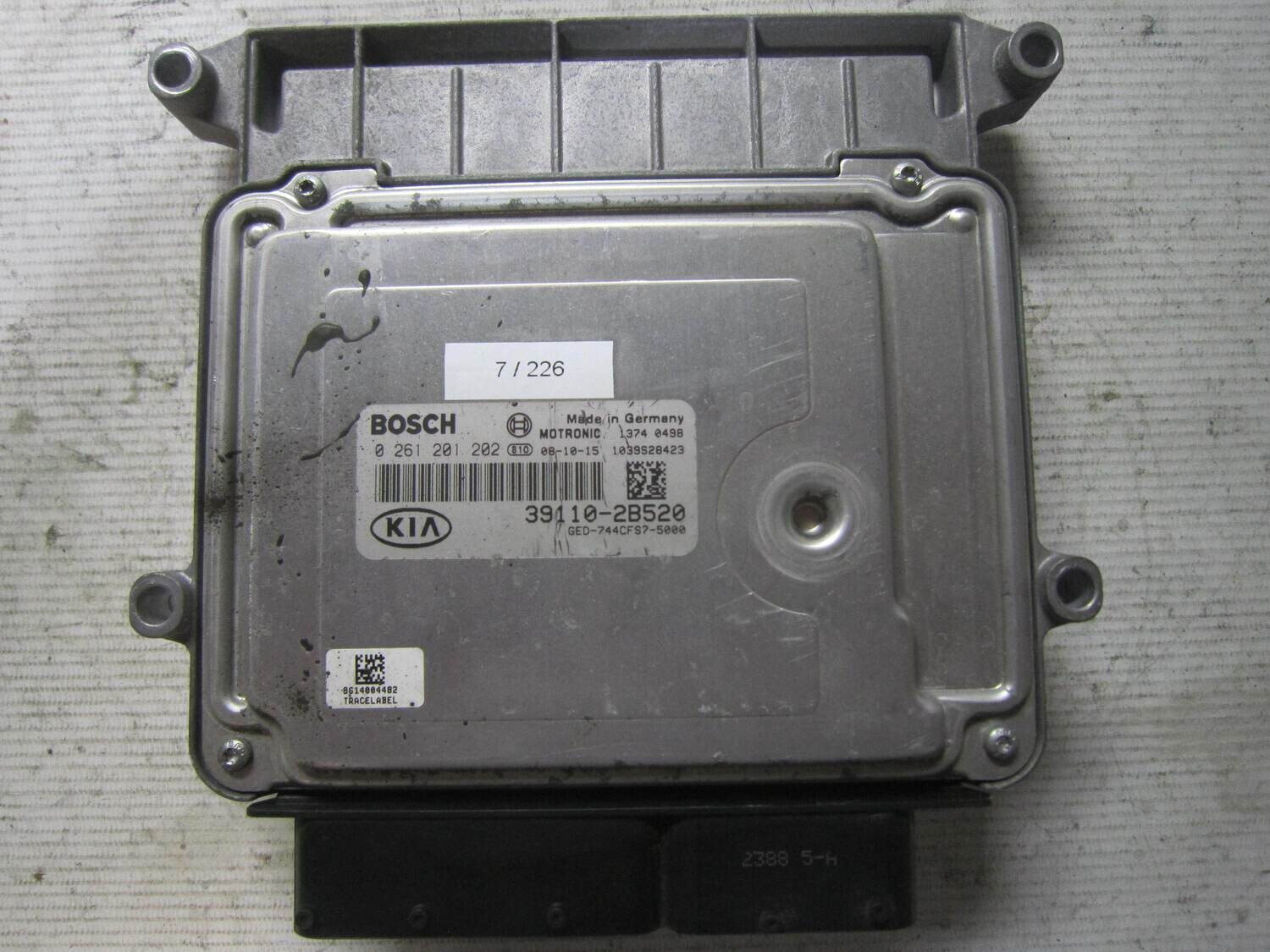 7-226 Centralina Motore Bosch 0 261 201 202 0261201202 39110-2B520 391102B520 1039S28423 KIA VARIE