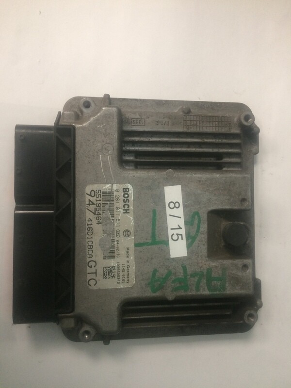 8-15 Centralina Motore Bosch 0281011511 0 281 011 511 55195464  1039S05343      ALFA ROMEO / FIAT / LANCIA  ALFA_ ROMEO_ 1.9_ JTD