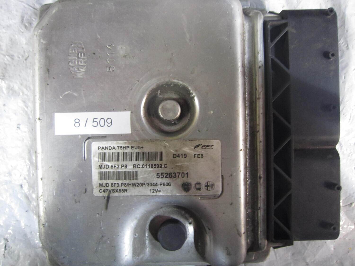 8-509 Centralina Motore Magneti Marelli 55263701 MJD 8F3.P8 MJD8F3P8 BC.0118592.C PANDA 75HP EU5+ HW20P/3044-P806 ALFA ROMEO / FIAT / LANCIA Diesel PANDA