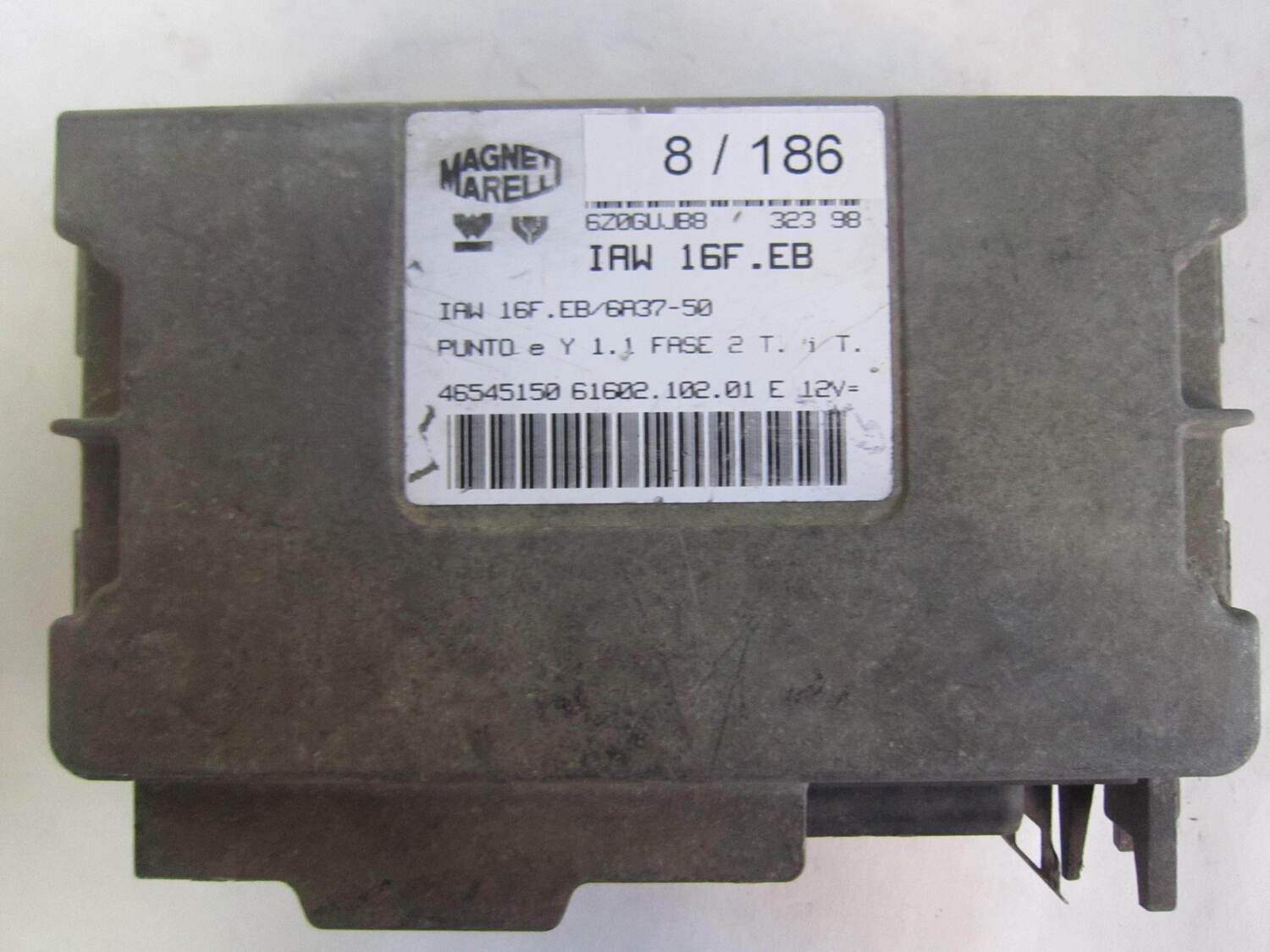 8-186 Centralina Motore Magneti Marelli IAW16FEB IAW 16F.EB 46545150  61602.102.01 6160210201     ALFA ROMEO / FIAT / LANCIA  PUNTO / YPSILON 1.1
