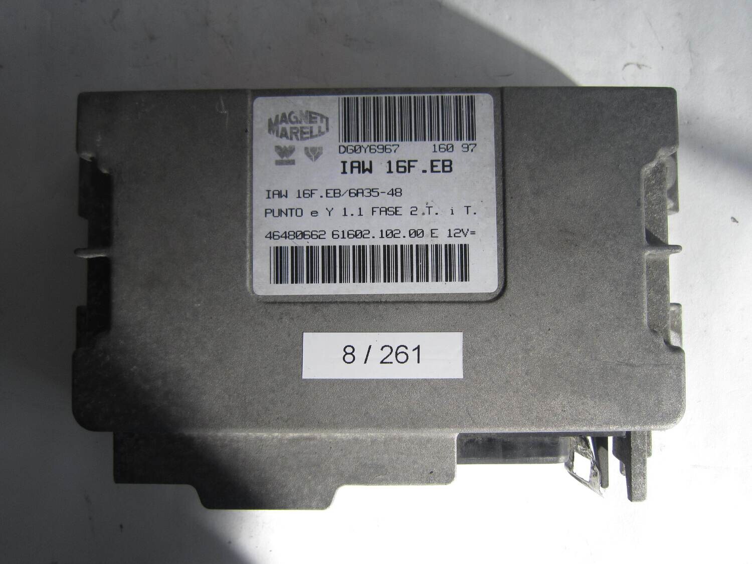 8-261 Centralina Motore Magneti Marelli IAW16FEB IAW 16F.EB 46480662  61602.102.00 6160210200     ALFA ROMEO / FIAT / LANCIA  PUNTO / YPSILON 1.1