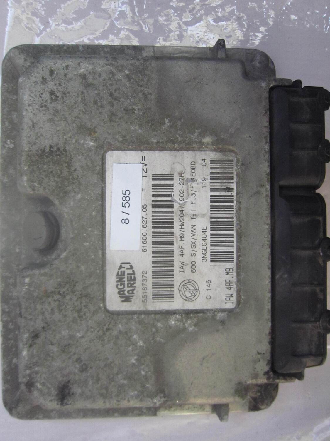 8-585 Centralina Motore Magneti Marelli 55187372 IAW 4AF.M9 HW204/1902-27H ALFA ROMEO / FIAT / LANCIA Benzina 600 1.1