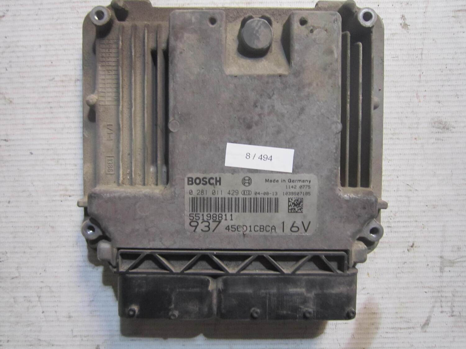 8-494 Centralina Motore Bosch 0 281 011 429 0281011429 55198811 1039S07185 456D1CBCA 16V 937 ALFA ROMEO / FIAT / LANCIA Diesel 147 1.9