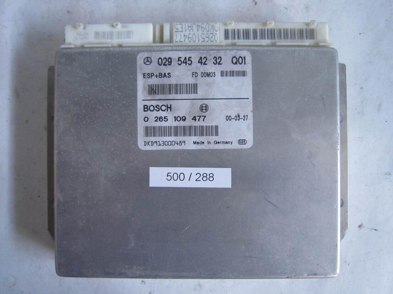500-288 Centralina ABS ESP HBA Bosch 0 265 109 477 0265109477 029 545 42 32 0295454232 FD 00M03 Mercedes CLASSE  A