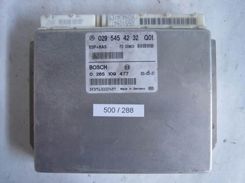 500-288 Centralina ABS ESP HBA Bosch 0 265 109 477 0265109477 029 545 42 32 0295454232 FD 00M03 Mercedes CLASSE  A