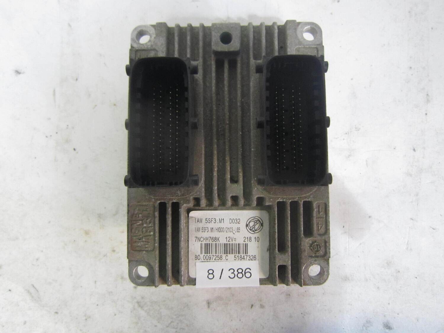 8-386 Centralina Motore Magneti Marelli 51847326 IAW 5SF3.M1 IAW5SF3M1 HW300/2103-L65 BC 0097258 C ALFA ROMEO / FIAT / LANCIA Benzina PUNTO