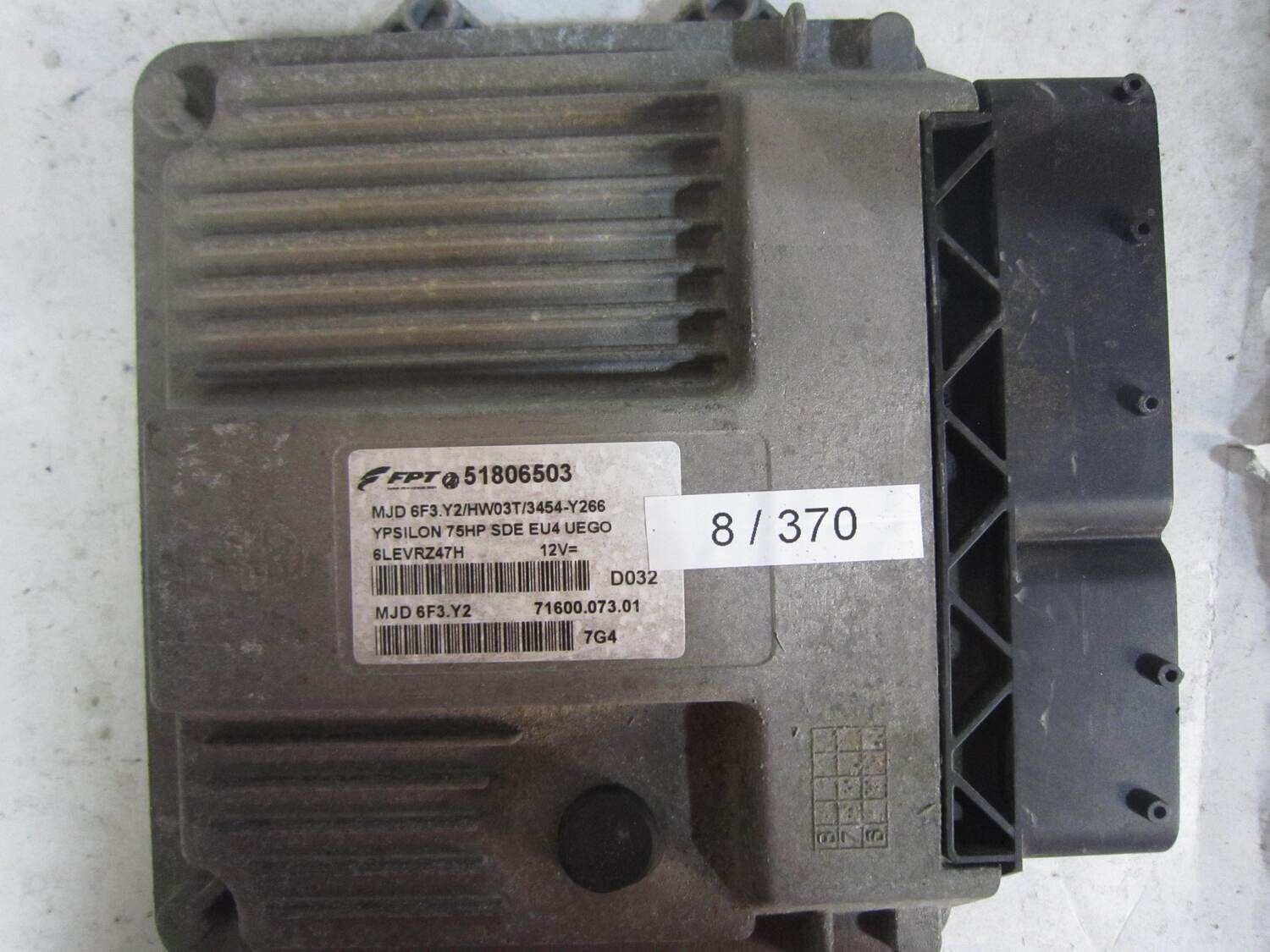 8-370 Centralina Motore Magneti Marelli 51806503 71600.073.01 7160007301 D032 MJD 6F3.Y2 HW03T/3454-Y266 ALFA ROMEO / FIAT / LANCIA Diesel YPSILON 1.3