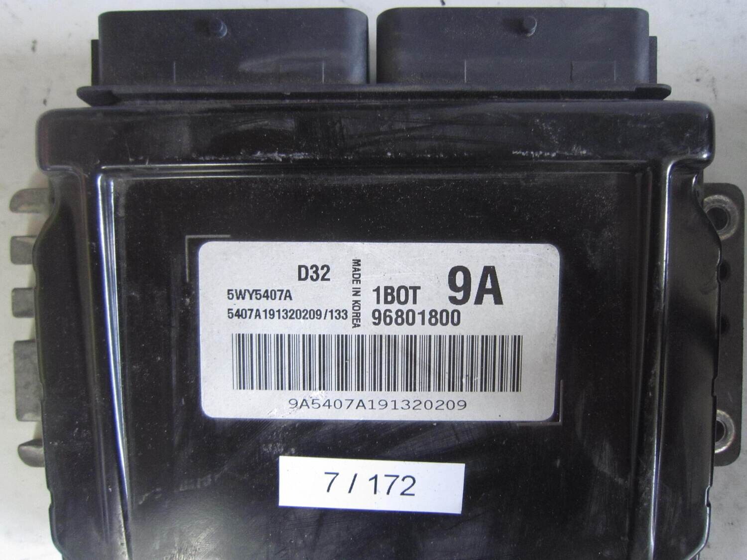 7-172 centralina motore chevrolet 5wy5407a 96801800 1bot 9a d32 1bot 9a  chevrolet matix