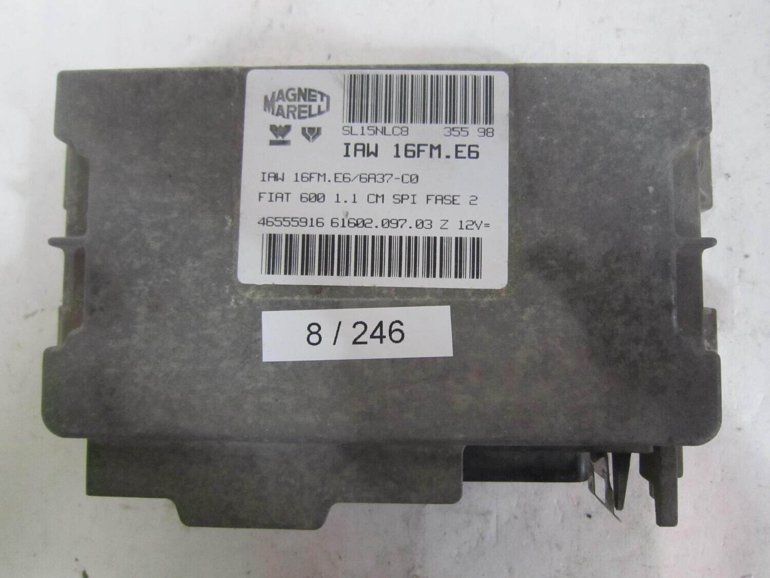 8-246 Centralina Motore Magneti Marelli IAW16FME6 IAW 16FM.E6 46555916  61602.097.03 6160209703     ALFA ROMEO / FIAT / LANCIA  600 1.1