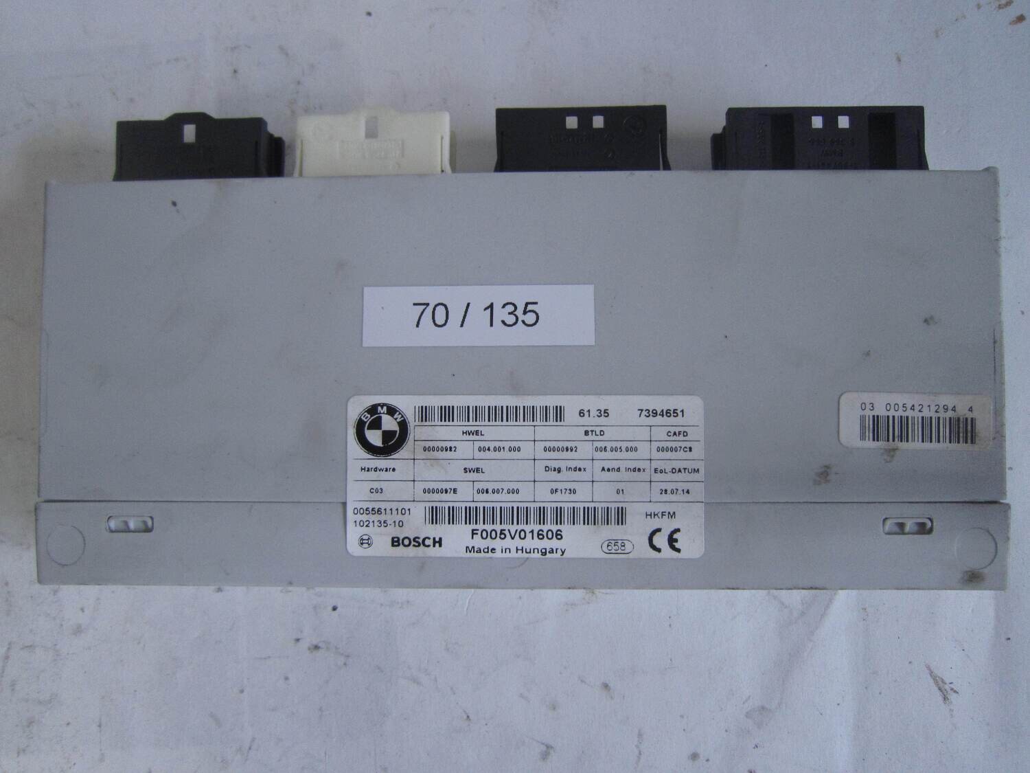 70-135 Modulo di Controllo Bosch  F005V01606 61.35 7394651 61357394651       BMW  SERIE 5