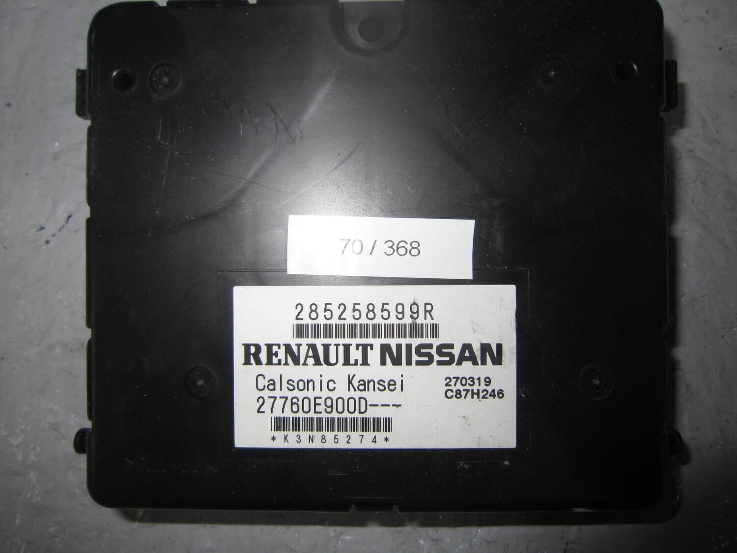 70-368 MODULO DI CONTROLLO RENAULT 285258599R 27760E900D 270319 C87H246 VARIE