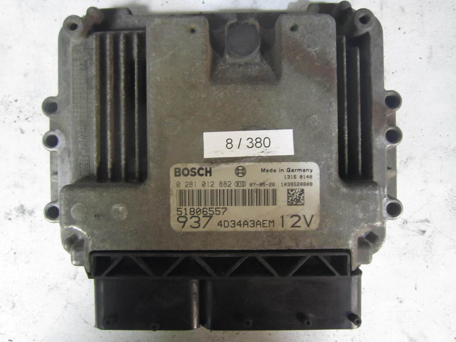 8-380 Centralina Motore Bosch 0 281 012 882 0281012882 55206270 1039S13474 937 4D34A3ADM ALFA ROMEO / FIAT / LANCIA Diesel 147 1.9