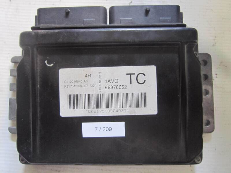 7-209 Centralina Motore Chevrolet S010016040 A3 S010016040A3 96376652 1AVQ TC Benzina KALOS 1.2