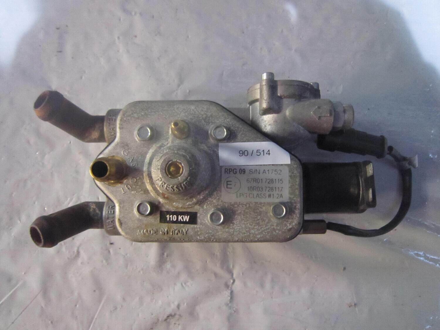 90-514 Riduttore Di Pressione Gpl Aitalia RPG 09 RPG09 67R01 728115 10R03 728117    BENZINA / GPL