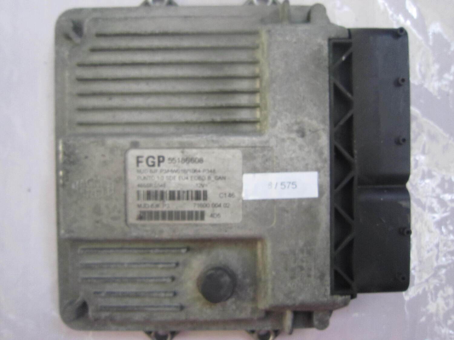 8-575 Centralina Motore Magneti Marelli 55186608 MJD 6JF.P3 MJD6JFP3 71600.004.02 HW01B/1064-P348  FIAT  Diesel PUNTO 1.3