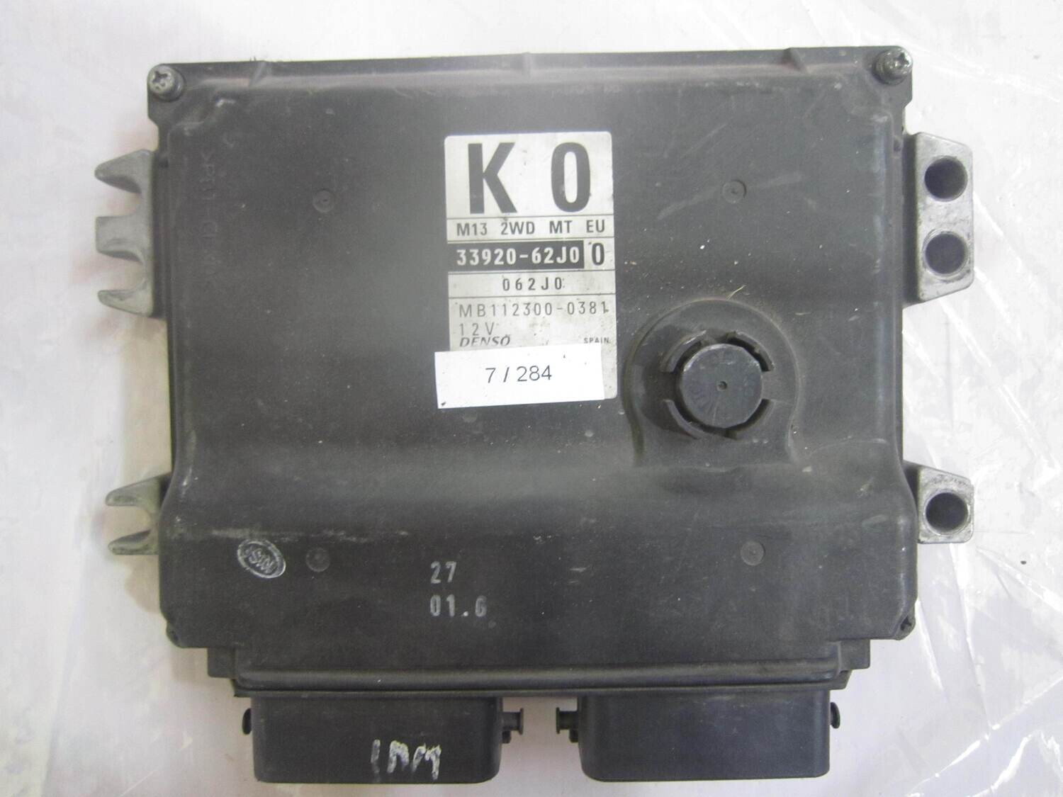 7-284 Centralina Motore Denso 33920-62J0 3392062J0 MB112300-0381 MB1123000381 M13 2WD MT EU K O SUZUKI Benzina SWIFT 1.3