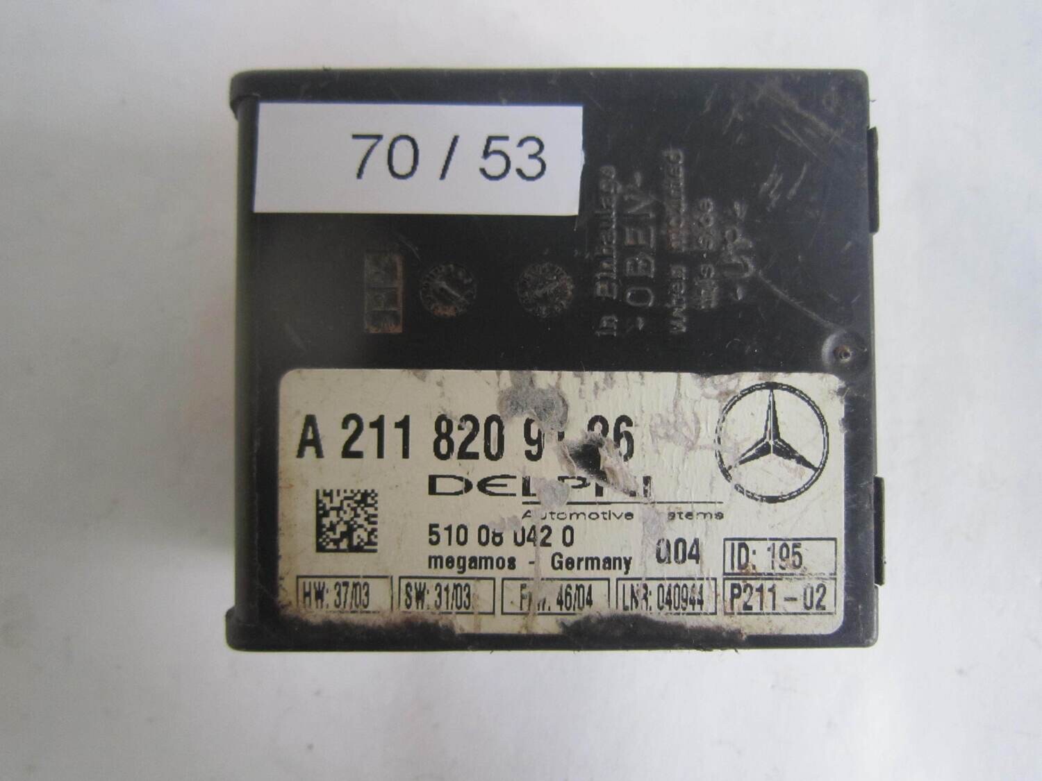 70-53 Centralina Allarme Delphi A 211 820 91 26 A2118209126 510 08 042 0 510080420 Mercedes VARIE