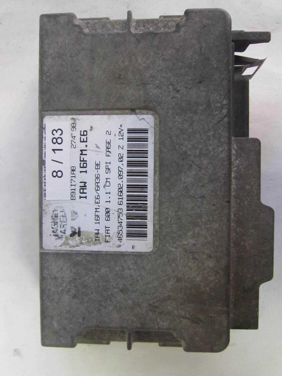 8-183 Centralina Motore Magneti Marelli IAW16FME6 IAW 16FM.E6 46534753  61602.097.02 6160209702     ALFA ROMEO / FIAT / LANCIA  600 1.1