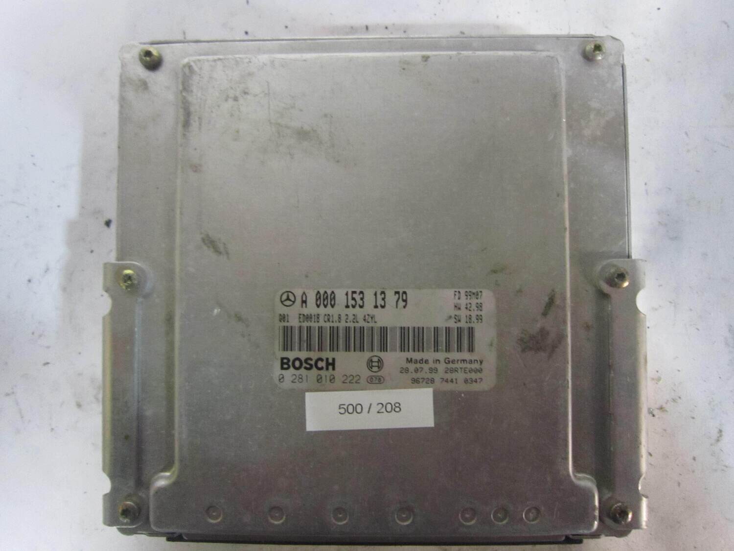 500-208 Centralina Motore Bosch 0281010222 0 281 010 222 A 000 153 13 79 A0001531379 28RTE000      MERCEDES BENZ  VITO  C220