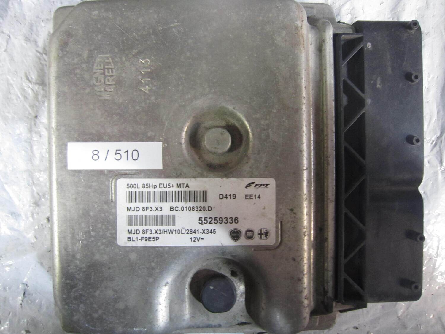 8-510 Centralina Motore Magneti Marelli 55259336 MJD 8F3.X3 MJD8F3X3 BC.0108320.D 500L 85HP EU5+ MTA HW10L/2841-X345 ALFA ROMEO / FIAT / LANCIA Diesel 500 1.3