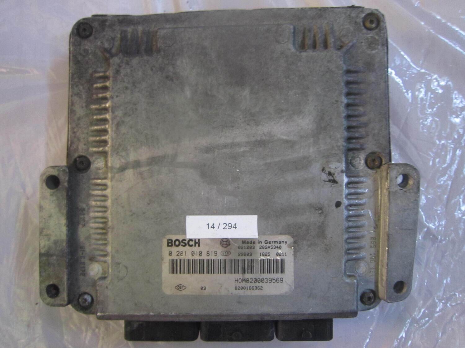 14-294 Centralina Motore Bosch 0 281 010 819 0281010819 HOM 8200039569 HOM8200039569 28SA5340 8200166362 RENAULT Diesel MEGANE SCENIC 1.9