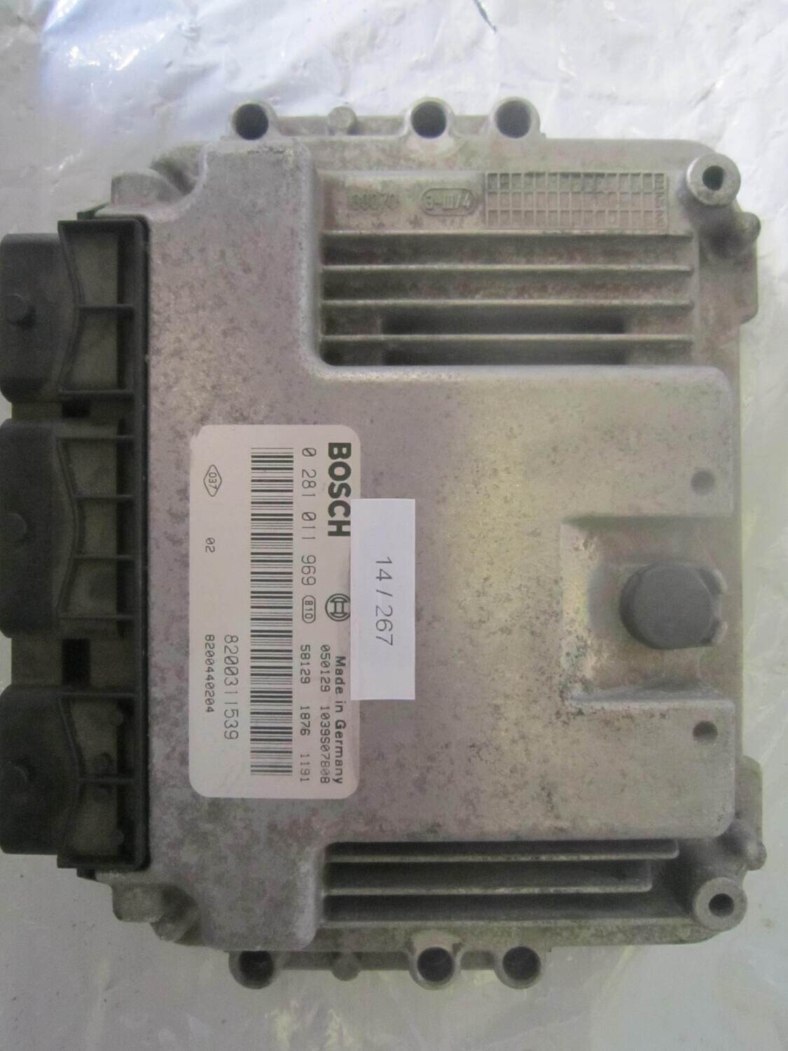 14-267 Centralina Motore Bosch 0 281 011 969 0281011969 8200311539 1039S07808 8200440204 RENAULT Diesel LAGUNA