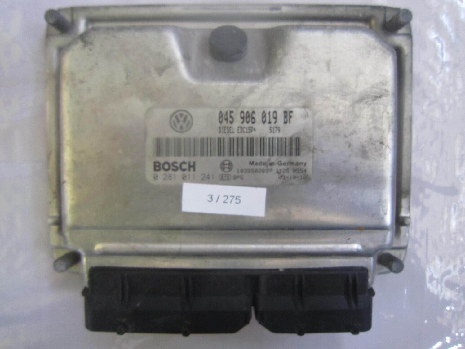 3-275 Centralina Motore Bosch 0 281 011 241 0281011241 045 906 019 BF 045906019BF 1039S02897 EDC15P VOLKSWAGEN Diesel POLO 1.4